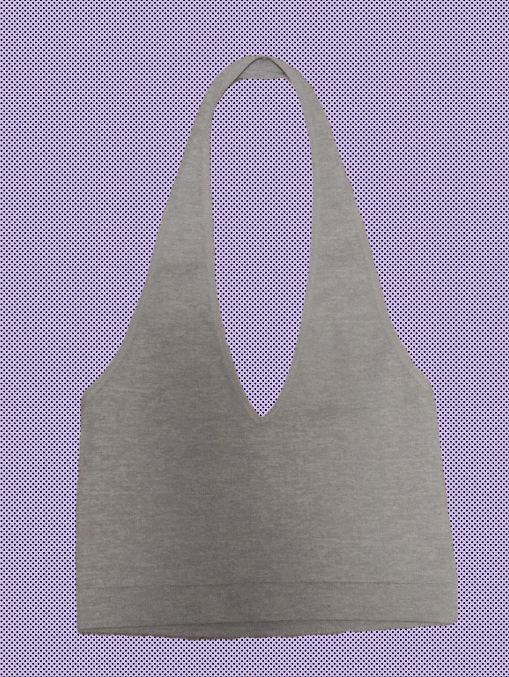 Grey Halter Crop Top